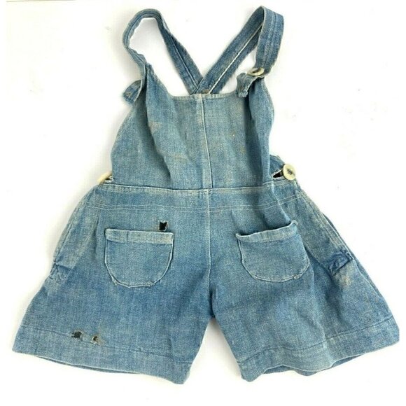 Vintage Selvedge Denim 30s-40s Homemade Baby Jean Overalls